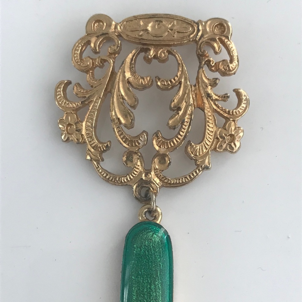 Vintage Golden Tone Brooch Pin by ELLE 80's